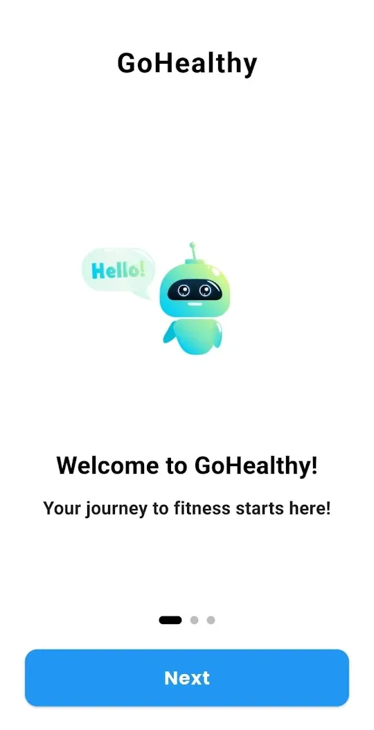 Welcome to GoHealthy onboarding screen