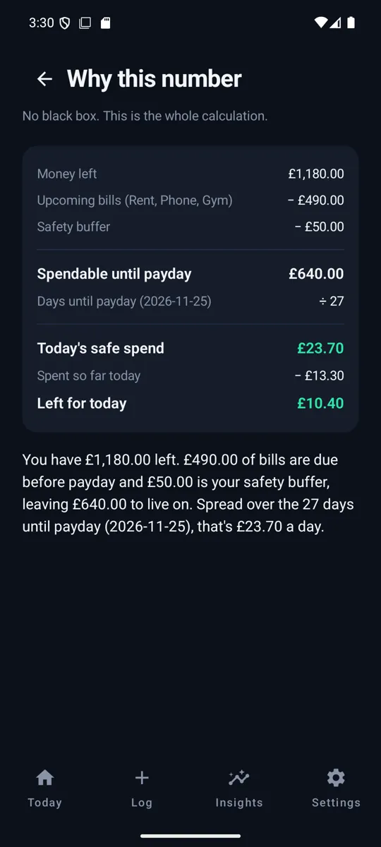 Why this number: the full calculation
